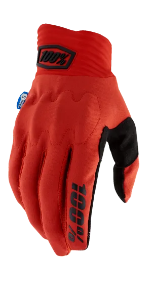 100% Cognito Smart Shock Gloves - Red - Small 10014-00045