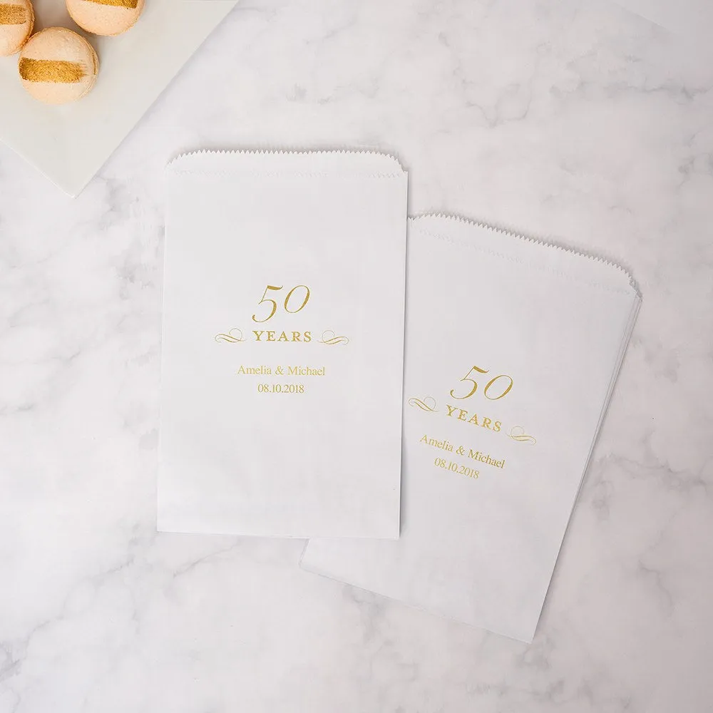 50 YEARS FLAT POCKET STYLE GOODIE BAG