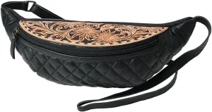 ADBG1680 Fanny Pack Hand Tooled Genuine Western Leather Women Bag