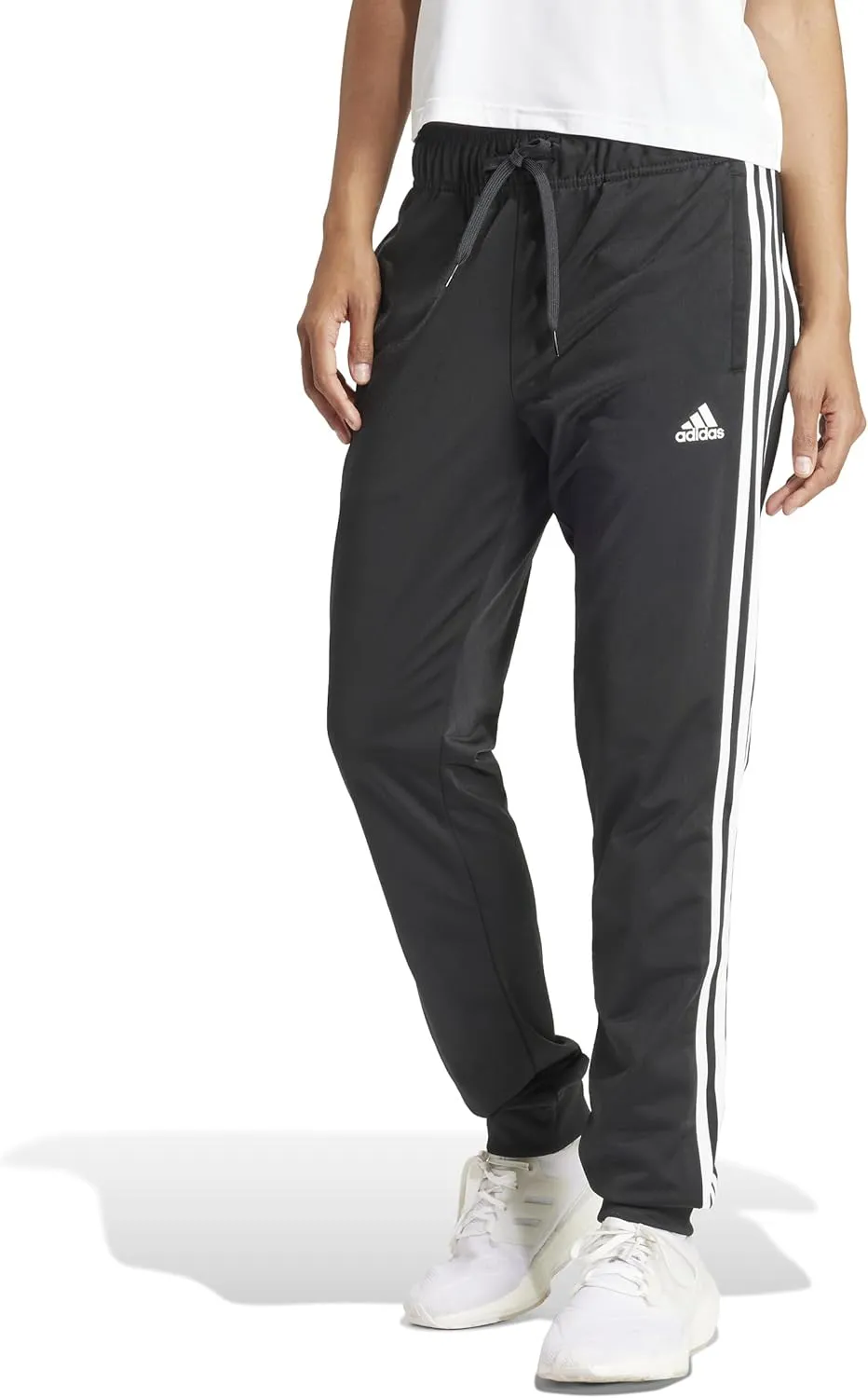 adidas Women's Plus Size Essentials Fleece Tapered Cuff Pants