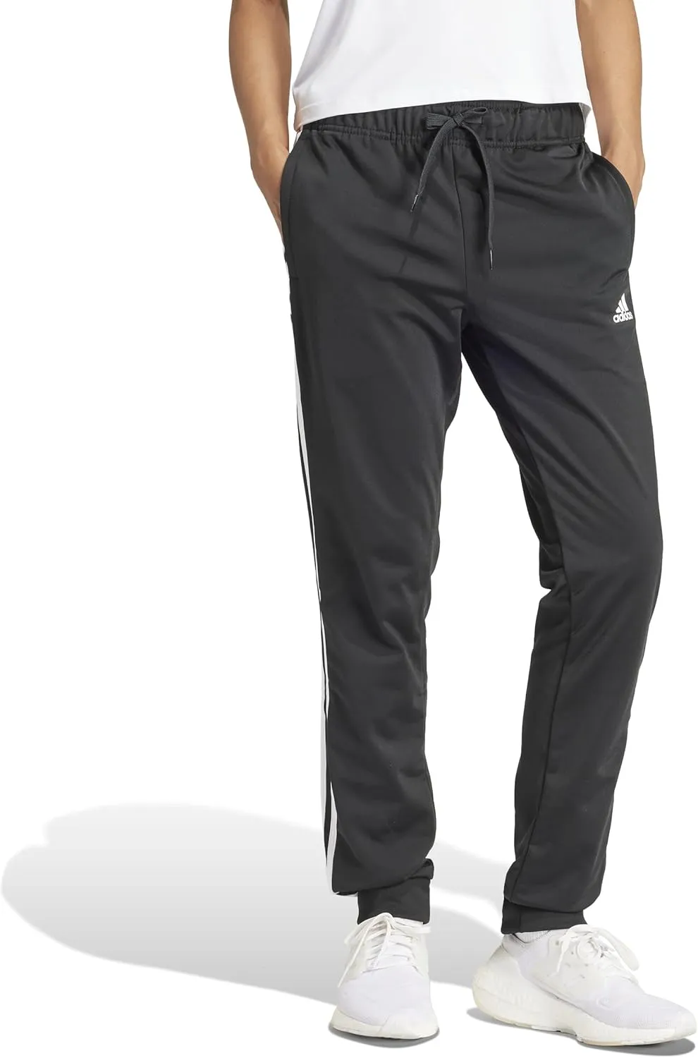 adidas Women's Plus Size Essentials Fleece Tapered Cuff Pants