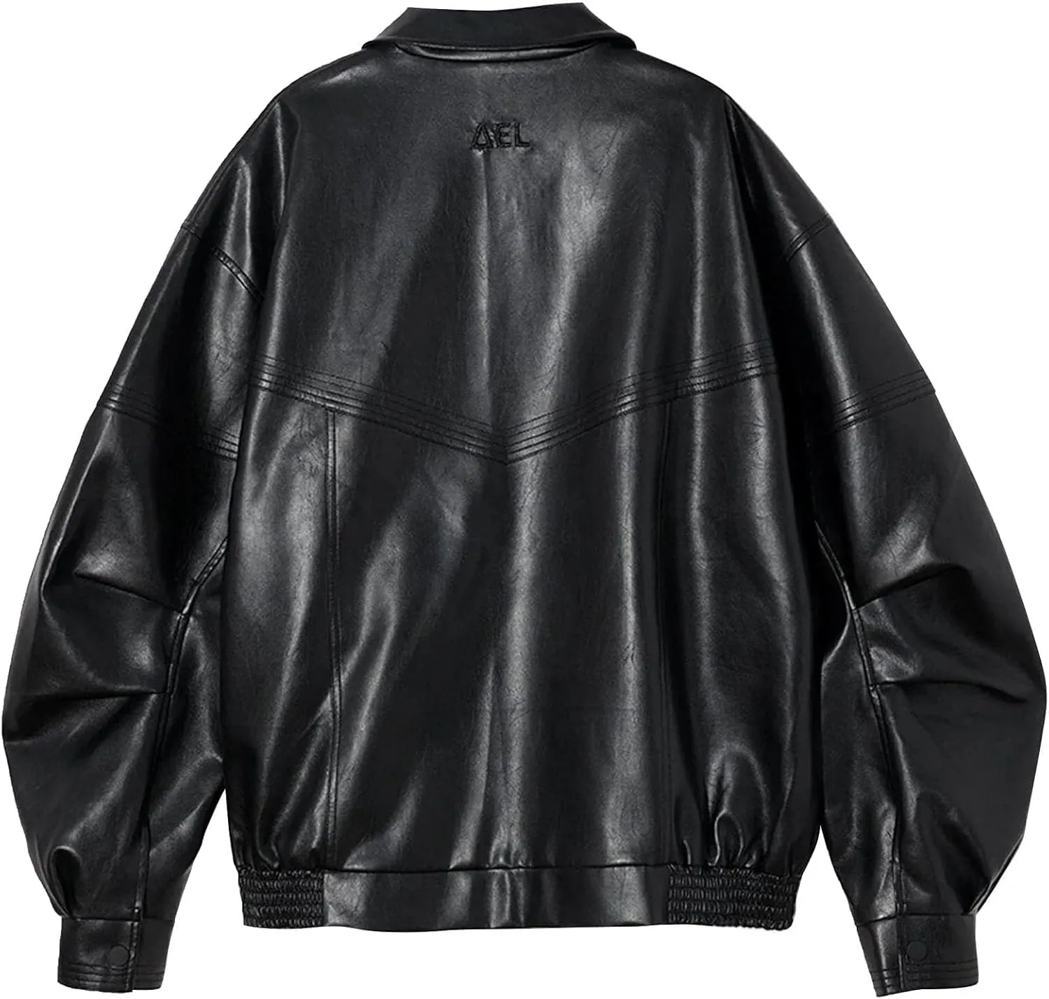 Aelfric Eden Womens Faux Leather Jacket Y2k Motorcycle Bomber Jackets Oversized Moto Jacket Streetwear