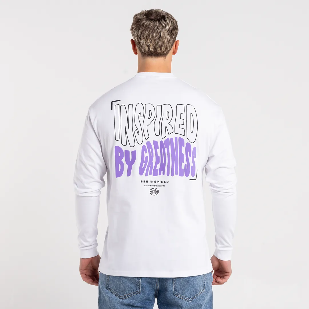 Aguirre Long Sleeve T-Shirt - White/Purple