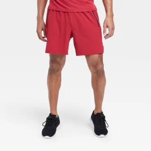 All In Motion Men's Stretch Woven Shorts 7" 87204158 Red XL