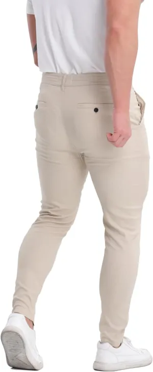 ALLELMS Mens Chinos Slim Fit Stretch Flat-Front Skinny Dress Pants