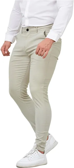 ALLELMS Mens Chinos Slim Fit Stretch Flat-Front Skinny Dress Pants