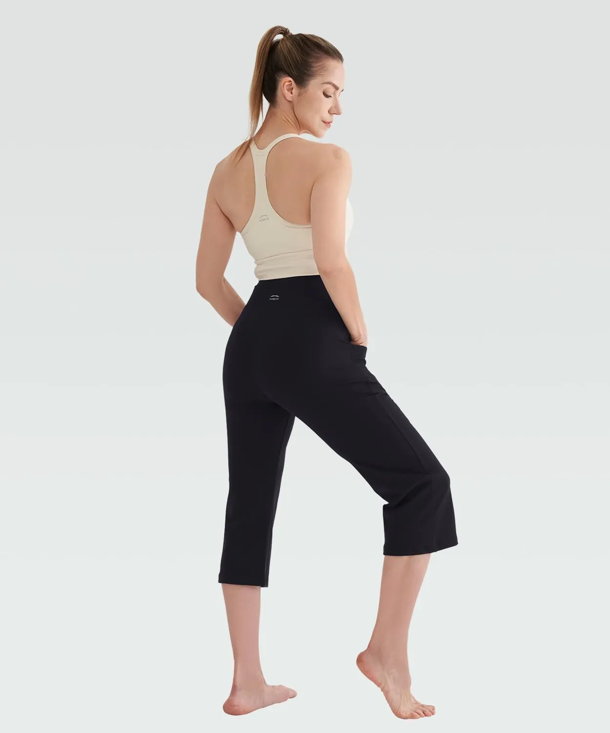 ALONG FIT Flare Leggings with Pocket Bootcut Yoga Pants for Women High Waist Flare Pants Workout Leggings for Yoga GMY Casual