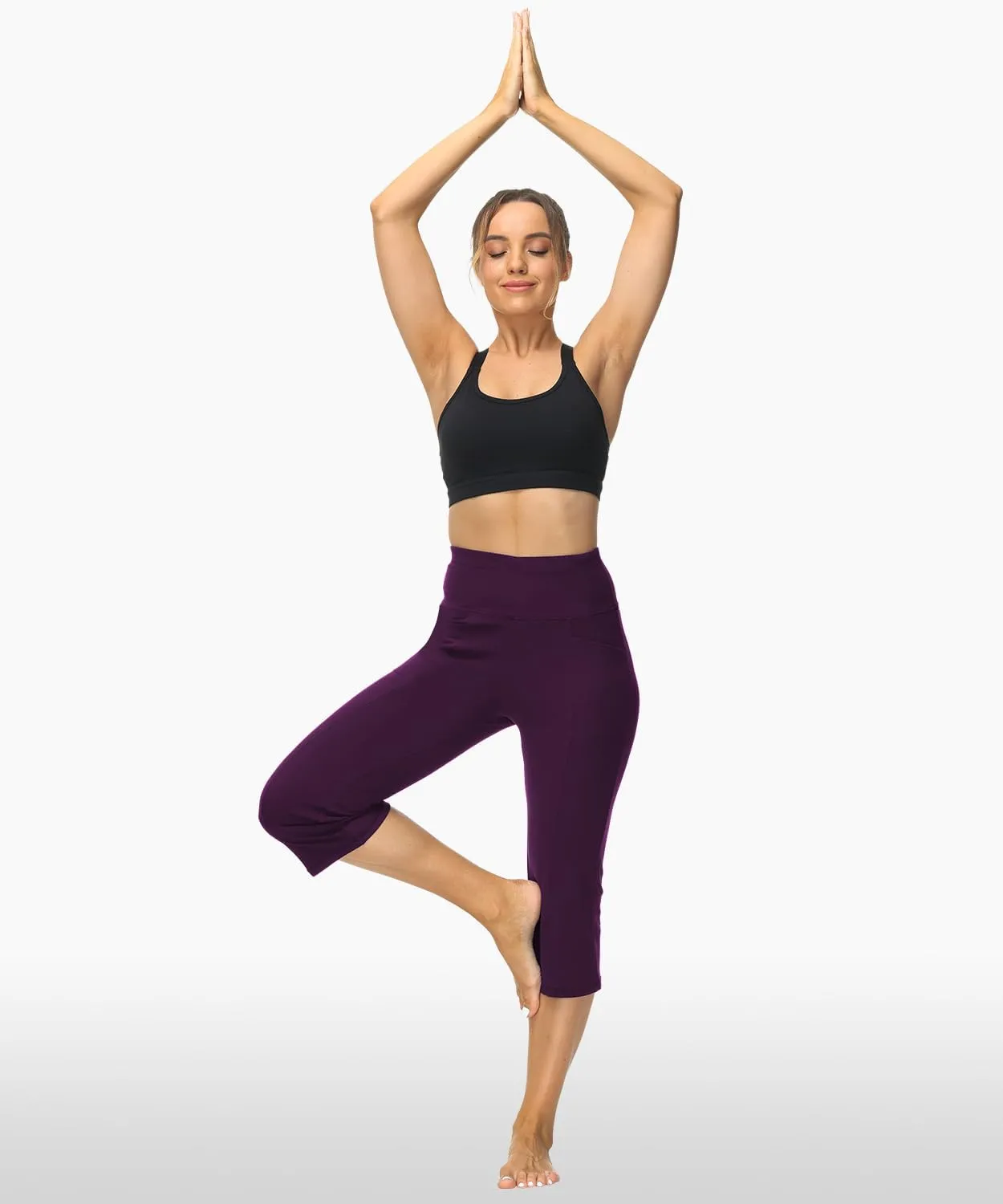 ALONG FIT Flare Leggings with Pocket Bootcut Yoga Pants for Women High Waist Flare Pants Workout Leggings for Yoga GMY Casual