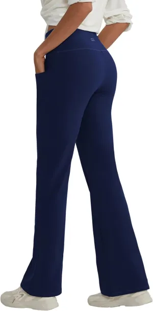ALONG FIT Flare Leggings with Pocket Bootcut Yoga Pants for Women High Waist Flare Pants Workout Leggings for Yoga GMY Casual