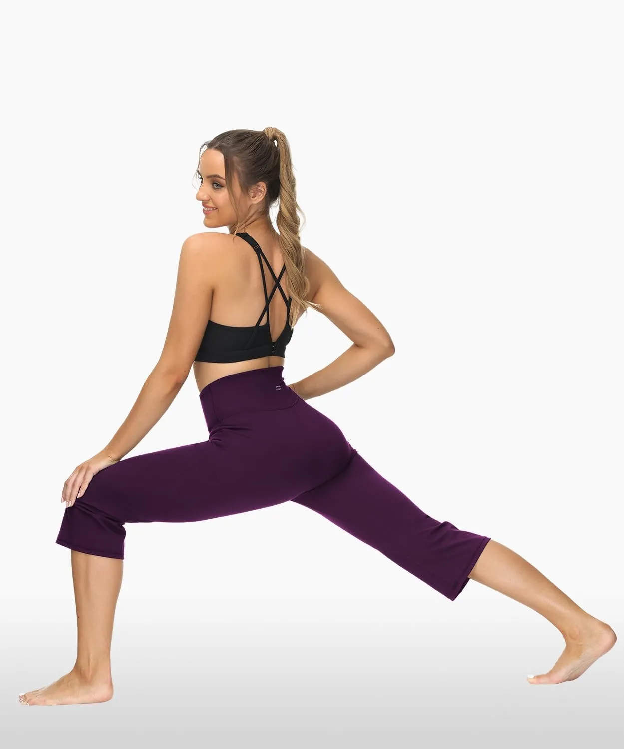 ALONG FIT Flare Leggings with Pocket Bootcut Yoga Pants for Women High Waist Flare Pants Workout Leggings for Yoga GMY Casual