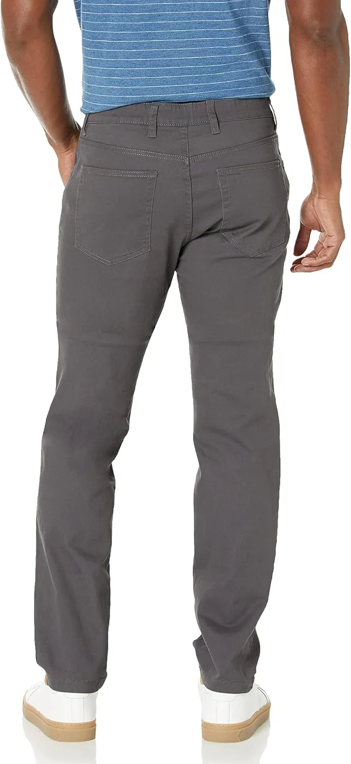Amazon Essentials Men's Chinos, Athletic Fit, Work Pants, 5-Pocket, Comfort Stretch