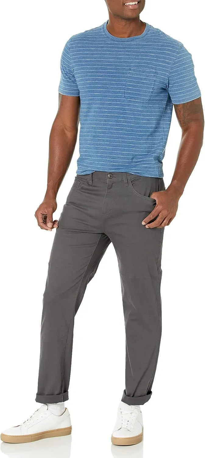 Amazon Essentials Men's Chinos, Athletic Fit, Work Pants, 5-Pocket, Comfort Stretch