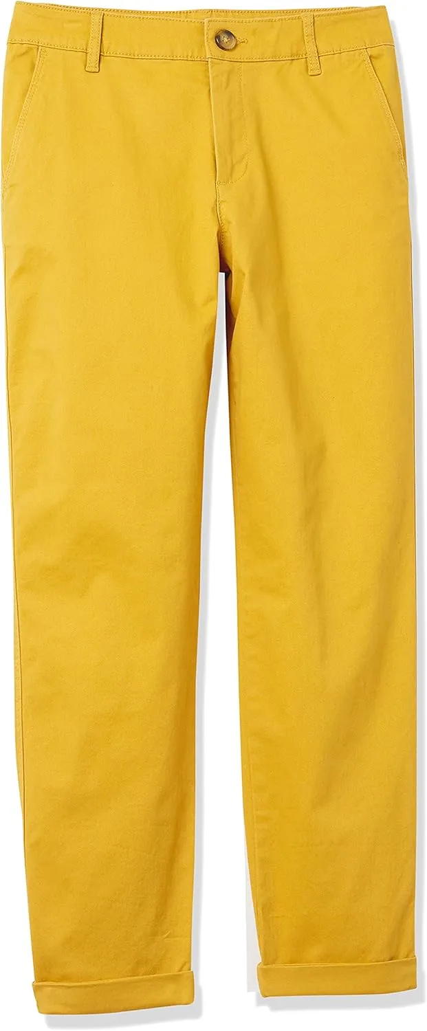 Amazon Essentials Women's Mid-Rise Slim-Fit Cropped Tapered Leg Khaki Pant (Available in Plus Size)