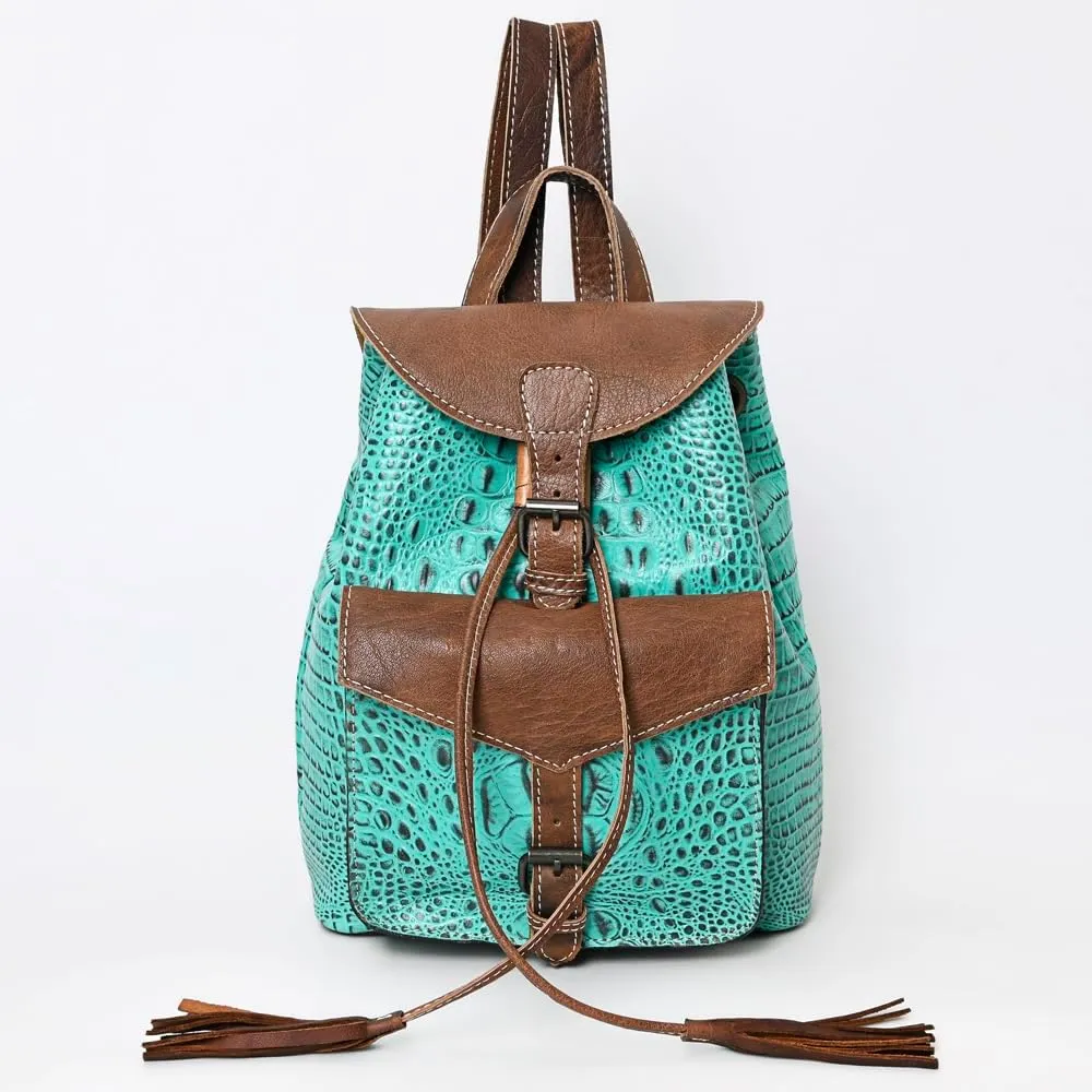 American Darling Crocodile Embossed Genuine Leather Women Bag Western Handbag Purse