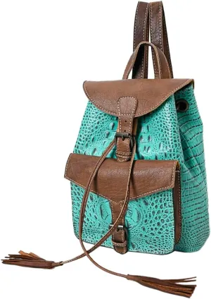 American Darling Crocodile Embossed Genuine Leather Women Bag Western Handbag Purse