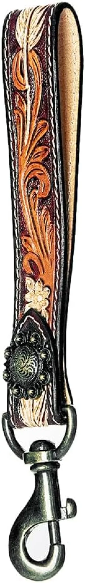 American Darling Hand Tooled Genuine Leather Handle Strap for Wristlet Bags | Phone Wrist Strap | Keychain for Wallet Purse Clutch Cellphone Key Chain Holder | Shoulder Bag