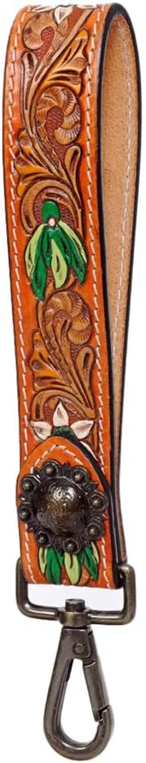 American Darling Hand Tooled Genuine Leather Handle Strap for Wristlet Bags | Phone Wrist Strap | Wristlet Keychain Strap for Wallet Purse Clutch Cellphone Key Chain Holder | Shoulder Bag Strap
