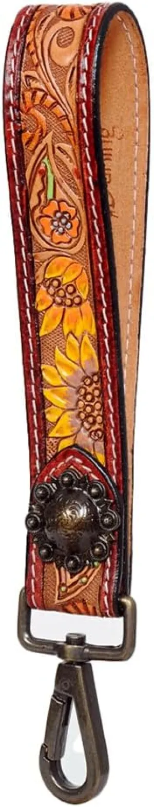 American Darling Hand Tooled Genuine Leather Handle Strap for Wristlet Bags | Phone Wrist Strap | Wristlet Keychain Strap for Wallet Purse Clutch Cellphone Key Chain Holder | Shoulder Bag Strap