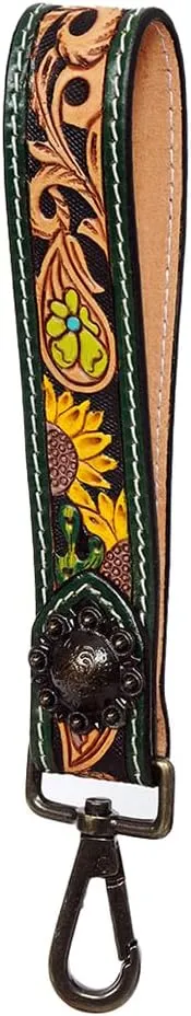 American Darling Hand Tooled Genuine Leather Handle Strap for Wristlet Bags | Phone Wrist Strap | Wristlet Keychain Strap for Wallet Purse Clutch Cellphone Key Chain Holder | Shoulder Bag Strap