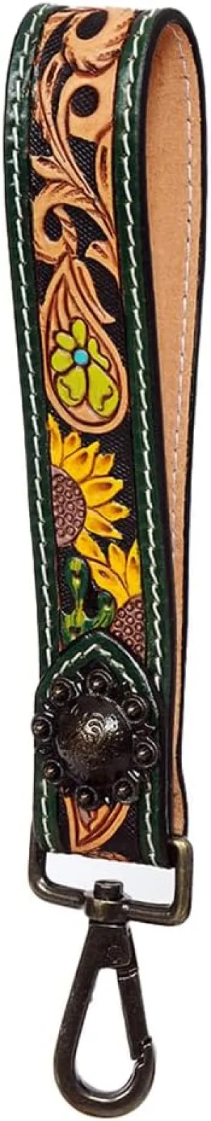 American Darling Hand Tooled Genuine Leather Handle Strap for Wristlet Bags | Phone Wrist Strap | Wristlet Keychain Strap for Wallet Purse Clutch Cellphone Key Chain Holder | Shoulder Bag Strap