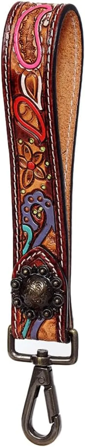 American Darling Hand Tooled Genuine Leather Handle Strap for Wristlet Bags | Phone Wrist Strap | Wristlet Keychain Strap for Wallet Purse Clutch Cellphone Key Chain Holder | Shoulder Bag Strap