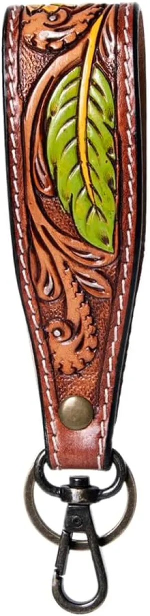 American Darling Hand Tooled Genuine Leather Handle Strap for Wristlet Bags | Phone Wrist Strap | Wristlet Keychain Strap for Wallet Purse Clutch Cellphone Key Chain Holder | Shoulder Bag Strap