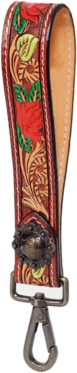 American Darling Hand Tooled Genuine Leather Handle Strap for Wristlet Bags | Phone Wrist Strap | Wristlet Keychain Strap for Wallet Purse Clutch Cellphone Key Chain Holder | Shoulder Bag Strap