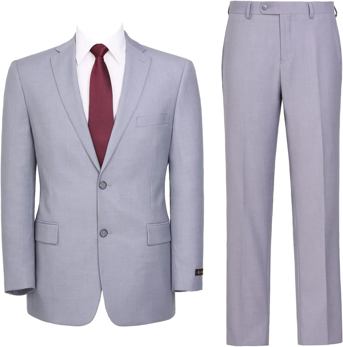 AMY ZHU Mens Suit 2 Piece Classic Fit Blazer Business Wedding Suit Set Prom Tuxedo Jacket Pants Set