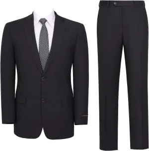 AMY ZHU Mens Suit 2 Piece Classic Fit Blazer Business Wedding Suit Set Prom Tuxedo Jacket Pants Set