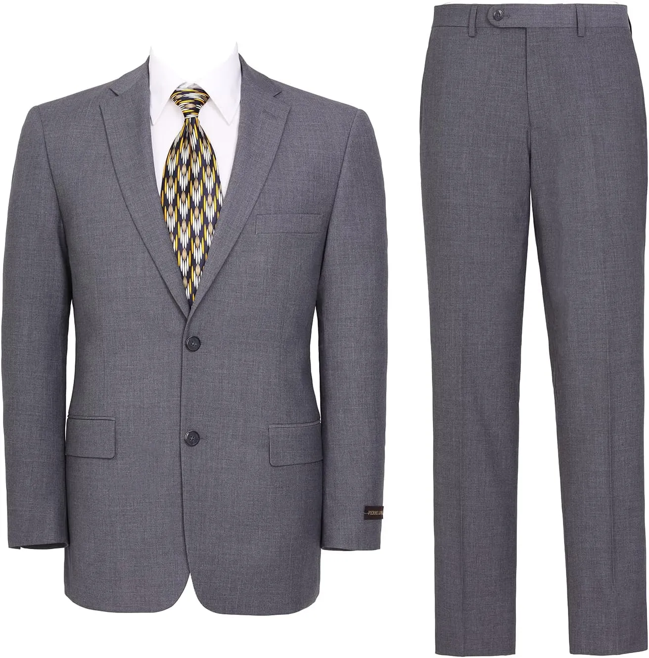 AMY ZHU Mens Suit 2 Piece Classic Fit Blazer Business Wedding Suit Set Prom Tuxedo Jacket Pants Set