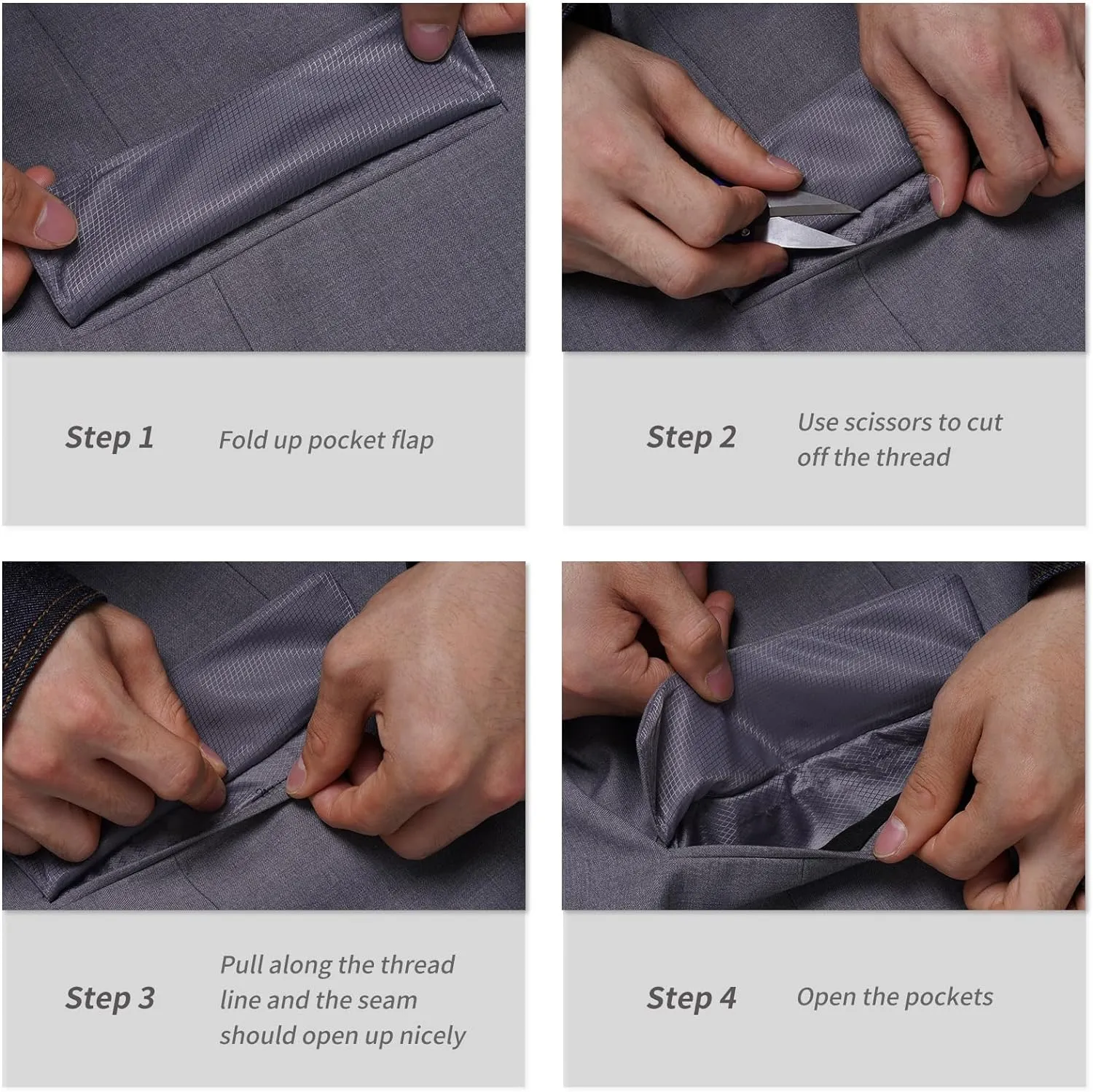 AMY ZHU Mens Suit 2 Piece Classic Fit Blazer Business Wedding Suit Set Prom Tuxedo Jacket Pants Set