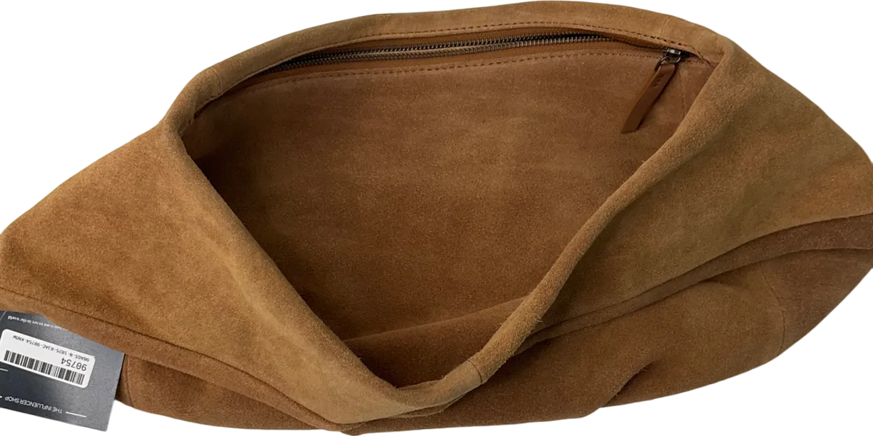 ASOS Brown Suede Slouchy Scoop Tote Bag One Size