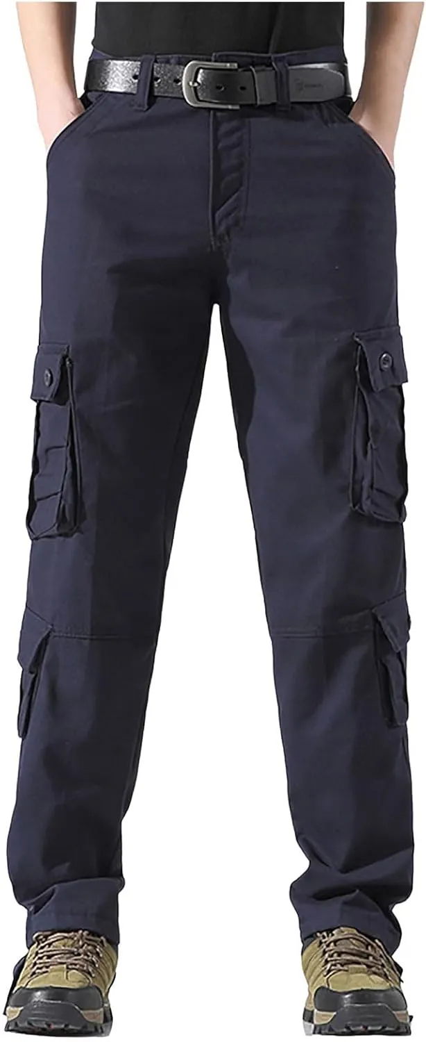 Baggy Cargo Pants with Pockets for Men Casual Joggers Outdoor Loose Trousers Y2K Streetwear Jeans Pant