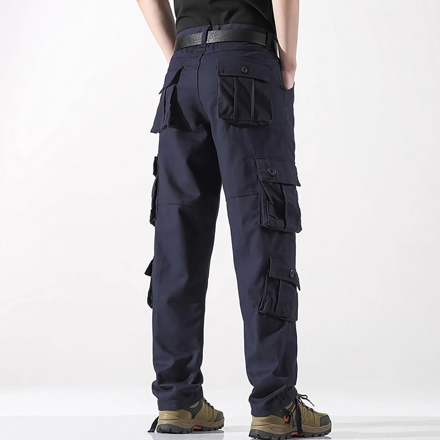 Baggy Cargo Pants with Pockets for Men Casual Joggers Outdoor Loose Trousers Y2K Streetwear Jeans Pant