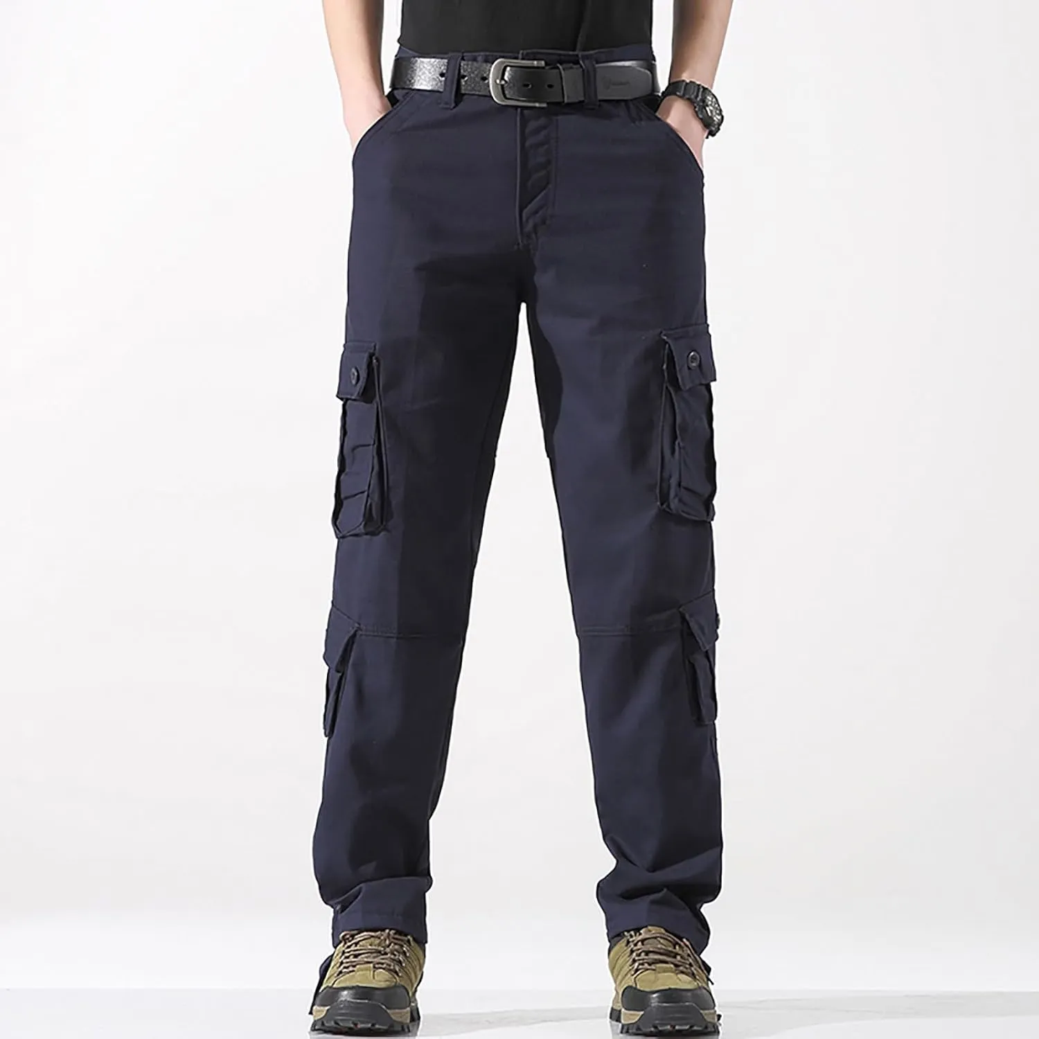 Baggy Cargo Pants with Pockets for Men Casual Joggers Outdoor Loose Trousers Y2K Streetwear Jeans Pant