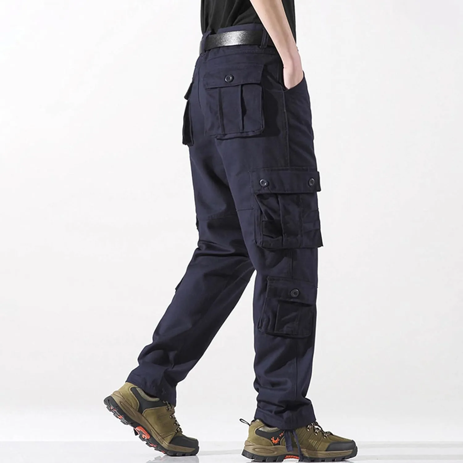 Baggy Cargo Pants with Pockets for Men Casual Joggers Outdoor Loose Trousers Y2K Streetwear Jeans Pant