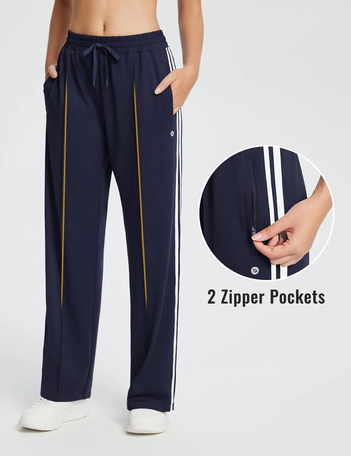 baleaf Women's Track Pants Athletic Jogging Sweatpants Zipper Pockets Warm-Up Sports Running Pants