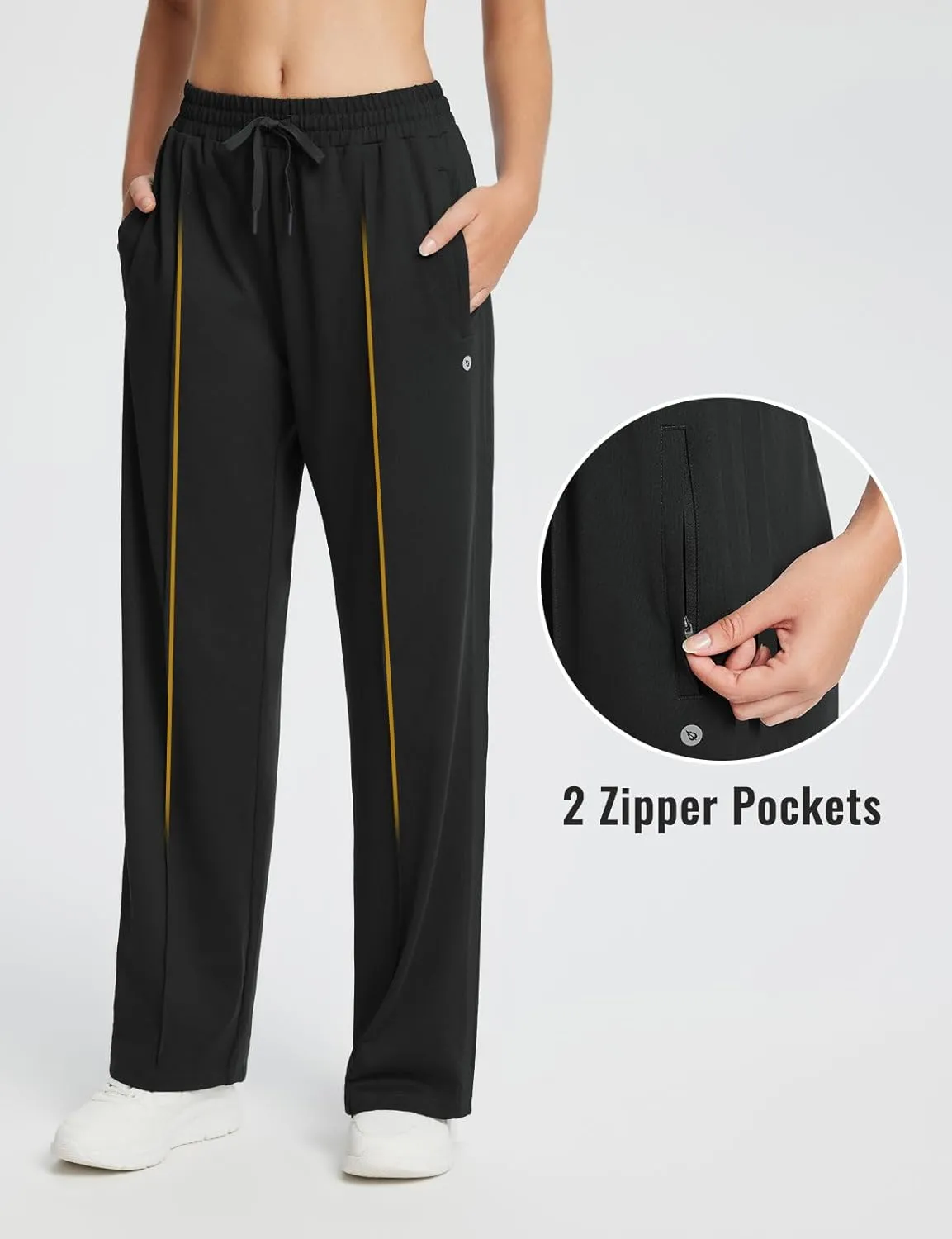 baleaf Women's Track Pants Athletic Jogging Sweatpants Zipper Pockets Warm-Up Sports Running Pants