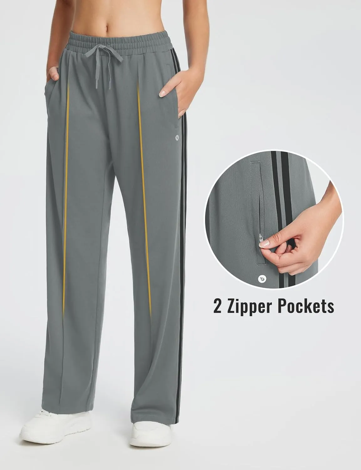 baleaf Women's Track Pants Athletic Jogging Sweatpants Zipper Pockets Warm-Up Sports Running Pants