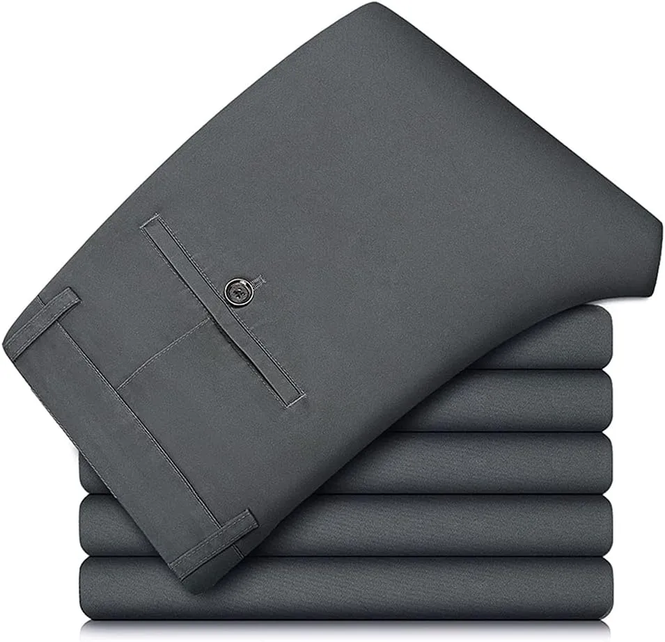 Banana Bucket Mens Casual Fashion Slim Fit Chinos Pants Stretch Flat-Front Skinny Dress Pants
