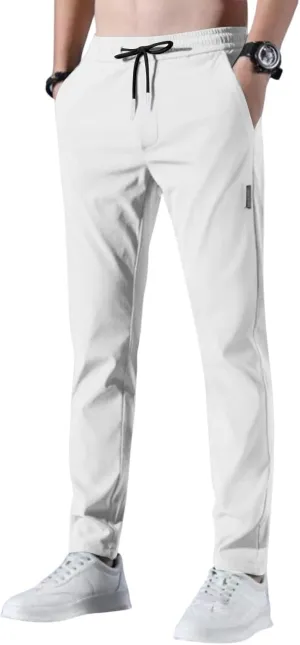 Bevawear Glide Pants Mens Breathable Quick Dry Athletic Pants Stretch Active Drawstring Elastic Waist Hiking Outfits