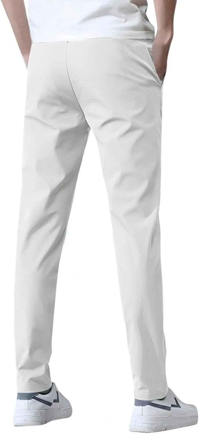 Bevawear Glide Pants Mens Breathable Quick Dry Athletic Pants Stretch Active Drawstring Elastic Waist Hiking Outfits