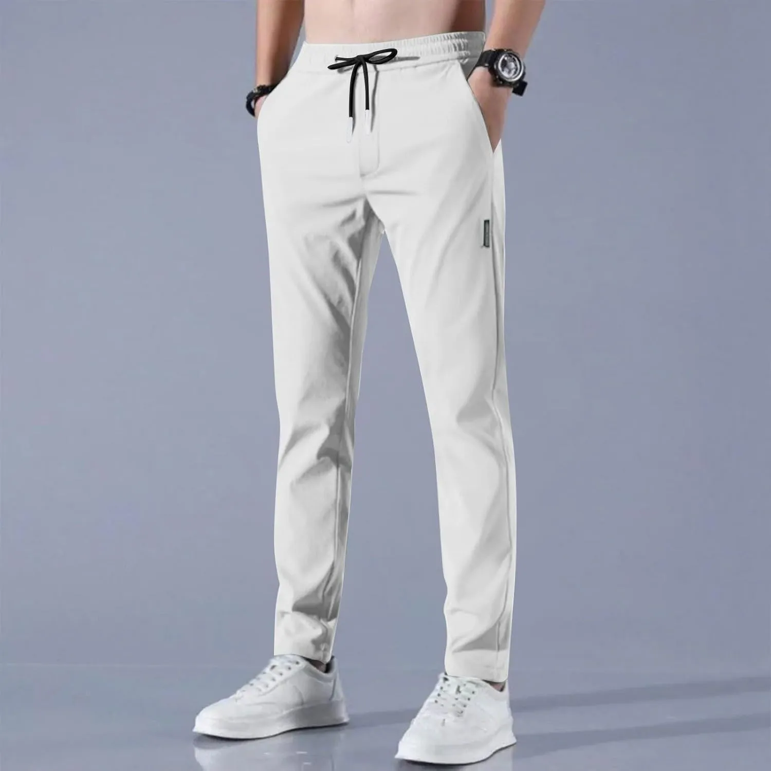 Bevawear Glide Pants Mens Breathable Quick Dry Athletic Pants Stretch Active Drawstring Elastic Waist Hiking Outfits