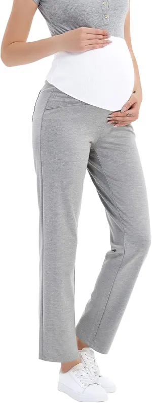 Bhome Maternity Jeans Stretch High Waisted Pants for Work, Career, Office, and Dress