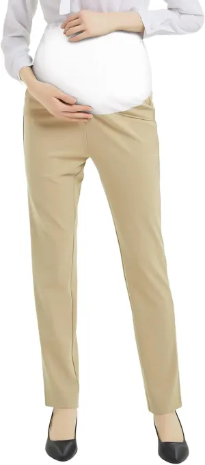 Bhome Maternity Jeans Stretch High Waisted Pants for Work, Career, Office, and Dress