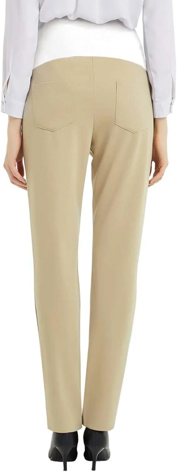Bhome Maternity Jeans Stretch High Waisted Pants for Work, Career, Office, and Dress