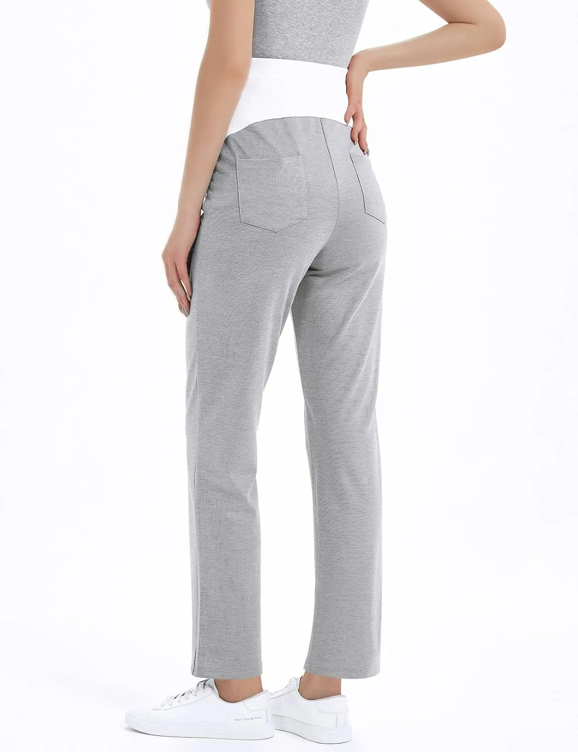 Bhome Maternity Jeans Stretch High Waisted Pants for Work, Career, Office, and Dress