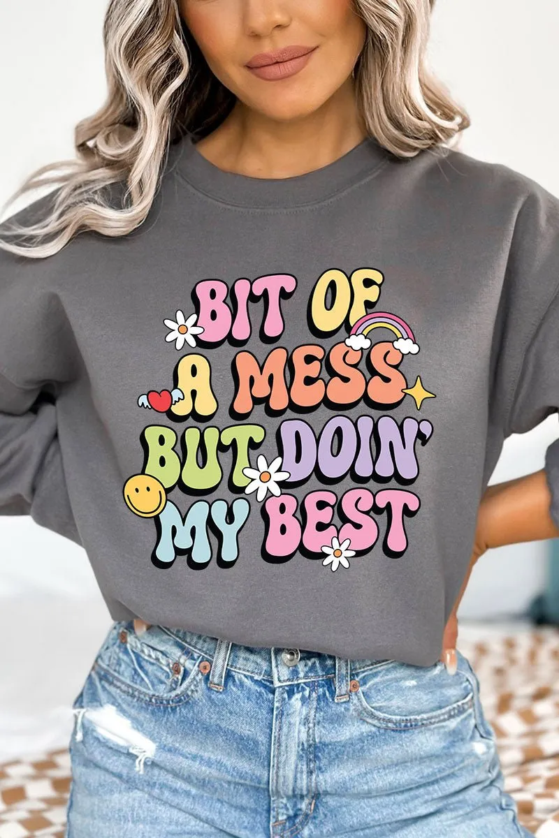 Bit Of A Mess Heavy-weight Crew Sweatshirt