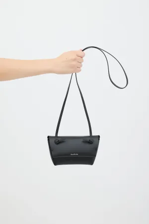 Black Leather Mini Pouch Bag
