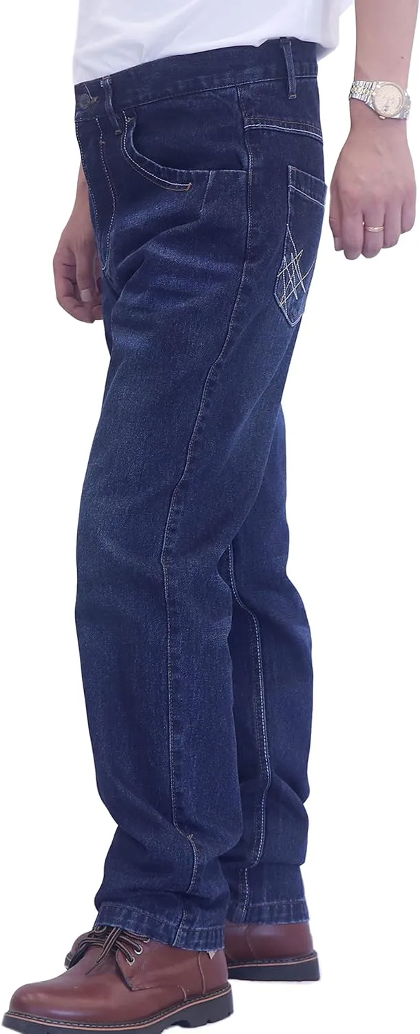 BOCOMAL FR Pants for Men Relax Fit Flame Resistant Jeans 14oz Heavy Duty Washed Work Jeans